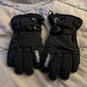 Swany Black Kids Winter Gloves